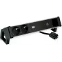 Bachmann 937.306 DESK2 ALU régua de tomadas, preto, 2x Schuko, 1x USB-C 60 W
