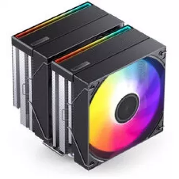Dissipador de CPU Jonsbo CB80 Dual-Tower com 2 ventoinhas PWM RGB de 120 mm – preto