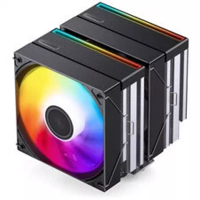 Dissipador de CPU Jonsbo CB80 Dual-Tower com 2 ventoinhas PWM RGB de 120 mm – preto
