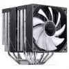 Dissipador de CPU Jonsbo CB80 Dual-Tower com 2 ventoinhas PWM RGB de 120 mm – preto