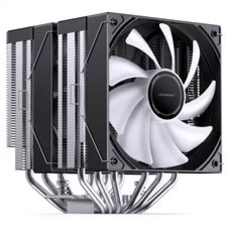 Dissipador de CPU Jonsbo CB80 Dual-Tower com 2 ventoinhas PWM RGB de 120 mm – preto