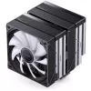 Dissipador de CPU Jonsbo CB80 Dual-Tower com 2 ventoinhas PWM RGB de 120 mm – preto