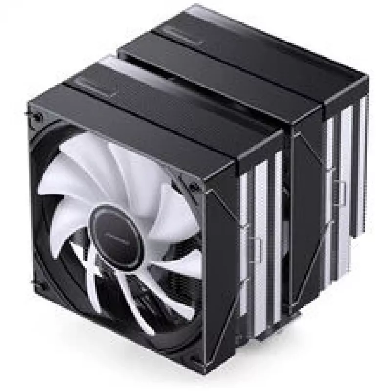 Dissipador de CPU Jonsbo CB80 Dual-Tower com 2 ventoinhas PWM RGB de 120 mm – preto