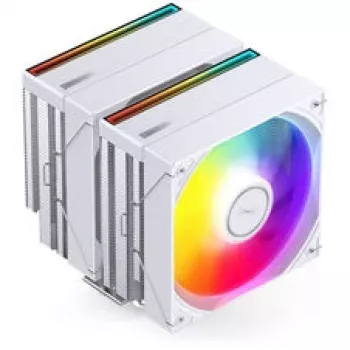 Dissipador de CPU Jonsbo CB80 Dual-Tower com 2 ventoinhas PWM ARGB de 120 mm — branco