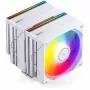 Dissipador de CPU Jonsbo CB80 Dual-Tower com 2 ventoinhas PWM ARGB de 120 mm — branco