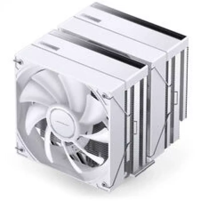 Dissipador de CPU Jonsbo CB80 Dual-Tower com 2 ventoinhas PWM ARGB de 120 mm — branco