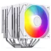 Dissipador de CPU Jonsbo CB80 Dual-Tower com 2 ventoinhas PWM ARGB de 120 mm — branco