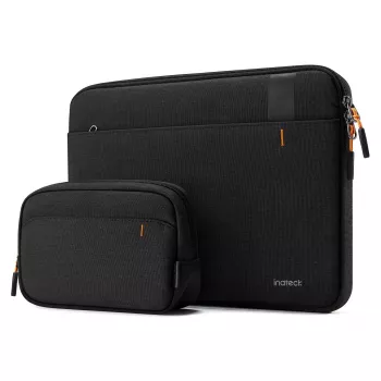 Capa-mala de proteção Inateck LB01011 para portáteis até 38,9 cm (15,3 polegadas) – preto, 1 bolso frontal