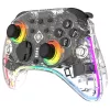 Comando Deltaco Gaming GAM-198-T transparente Bluetooth/USB USB-C para Nintendo Switch, Switch 2, Switch OLED, Android, PC