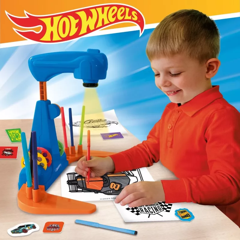 Conjunto de pintura com projetor Hot Wheels