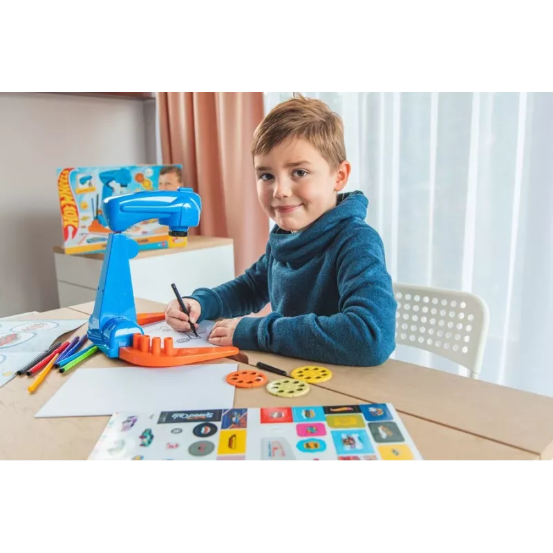 Conjunto de pintura com projetor Hot Wheels
