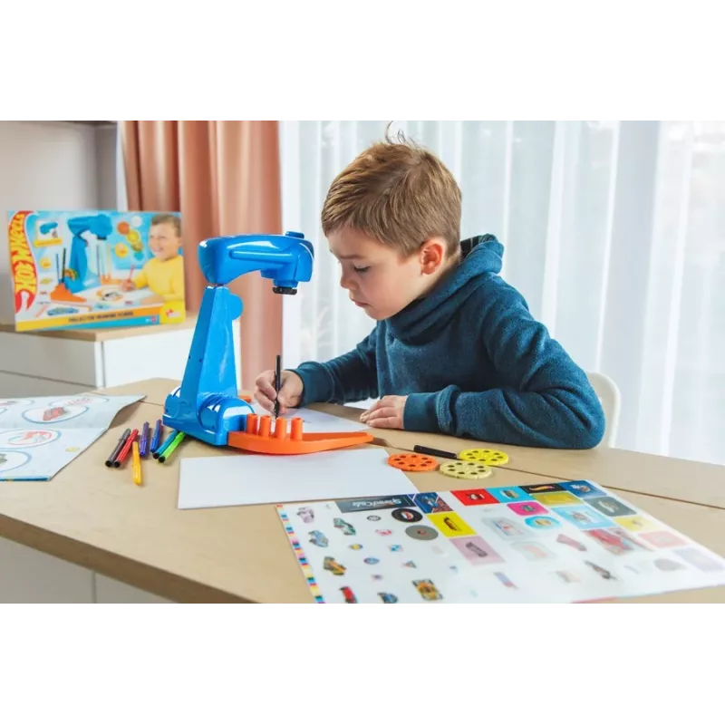 Conjunto de pintura com projetor Hot Wheels