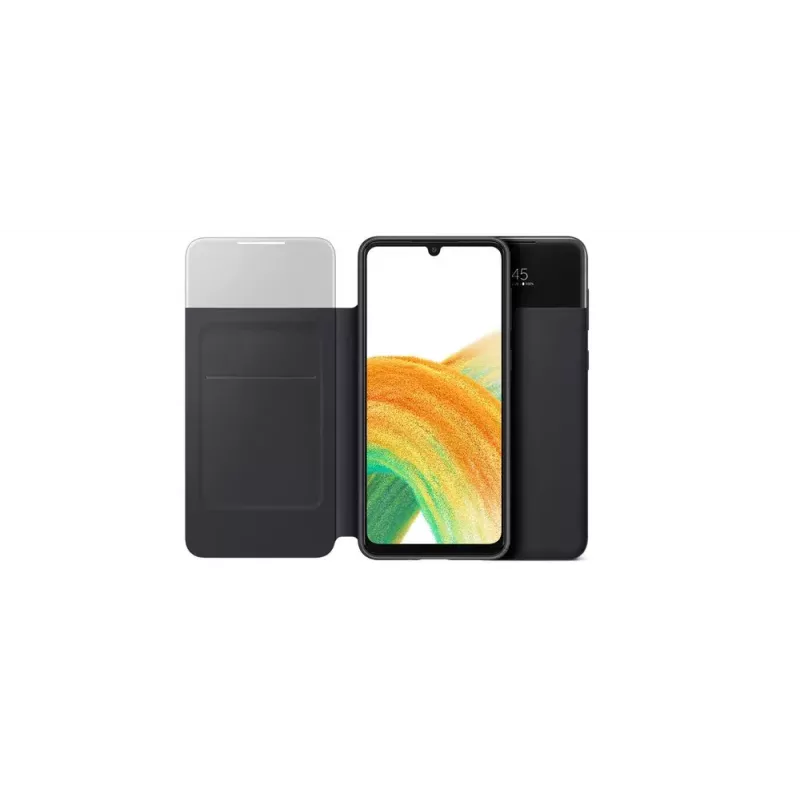 Capa com carteira Samsung EF-EA336PBEGEW para Galaxy A33 5G, compatível com ecrãs de 6,4 polegadas, preto, 1 compartimento para cartões