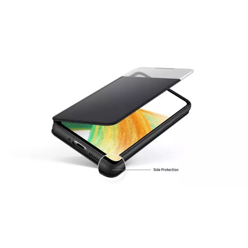 Capa com carteira Samsung EF-EA336PBEGEW para Galaxy A33 5G, compatível com ecrãs de 6,4 polegadas, preto, 1 compartimento para cartões