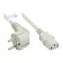 Cabo de alimentação ficha Schuko tipo E+F (CEE 7/7, angular) para C13 (reta), cinzento, 1,00 mm², 5 m, Good Connections® (P0130-GR050)