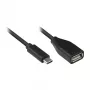 Alcasa 2511-OTG2. Comprimento do cabo: 0,1 m, Ligação 1: USB C, Ligação 2: USB A, Versão USB: USB 2.0, Taxa máxima de transferência de dados: 480 Mbit/s, Descri