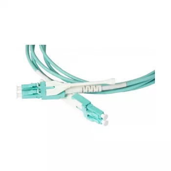 Cabo de patch de fibra ótica duplex OM3 (Multimodo, 50/125) LC/LC, UNIBOOT, LSZH, polaridade reversível, lingueta de desbloqueio, 10m, Good Connections® (LW-U810LC3)