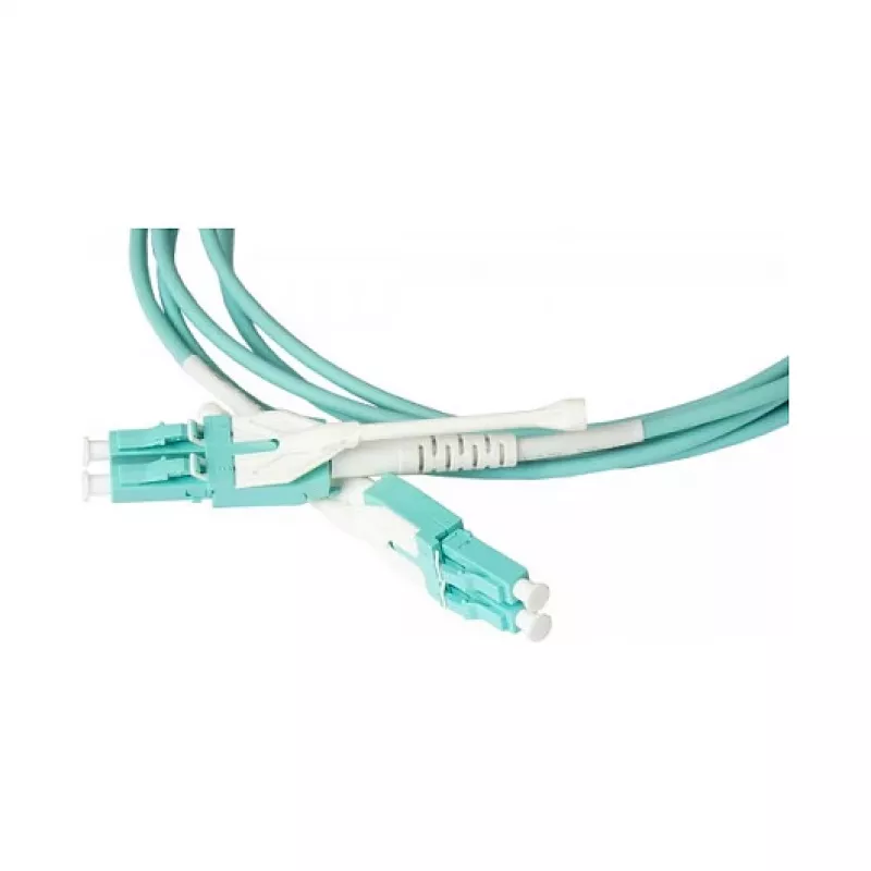 Cabo de patch de fibra ótica duplex OM3 (Multimodo, 50/125) LC/LC, UNIBOOT, LSZH, polaridade reversível, lingueta de desbloqueio, 10m, Good Connections® (LW-U810LC3)