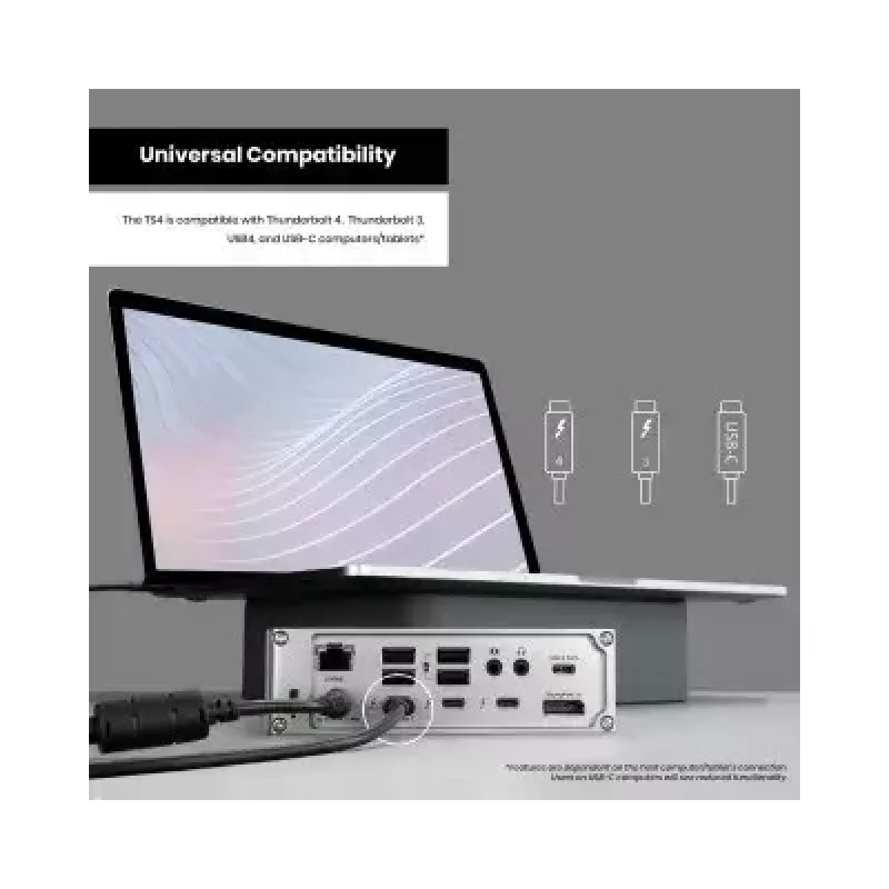 CalDigit TS4 cinzento hub USB 98W Power Delivery 100000 Mbit/s Ethernet