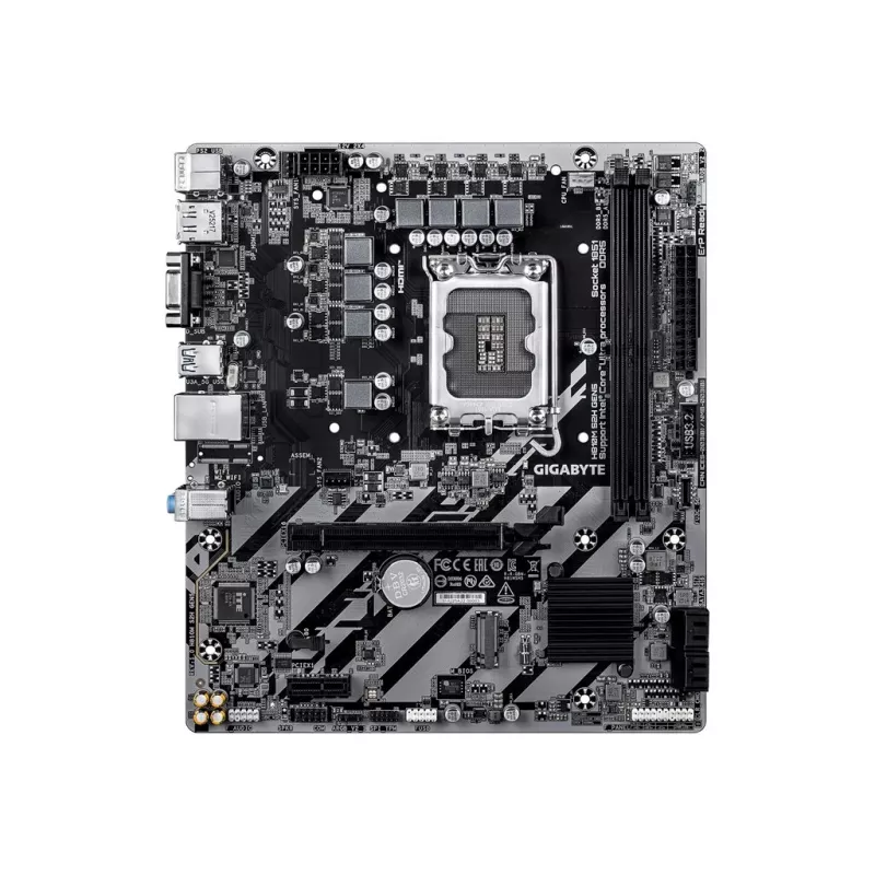 Placa-mãe GIGABYTE H810M S2H GEN5 Micro ATX — LGA 1851, Intel H810, 2×DIMM DDR5 até 6400MHz, 1×PCIe 4.0 M.2, 1GbE