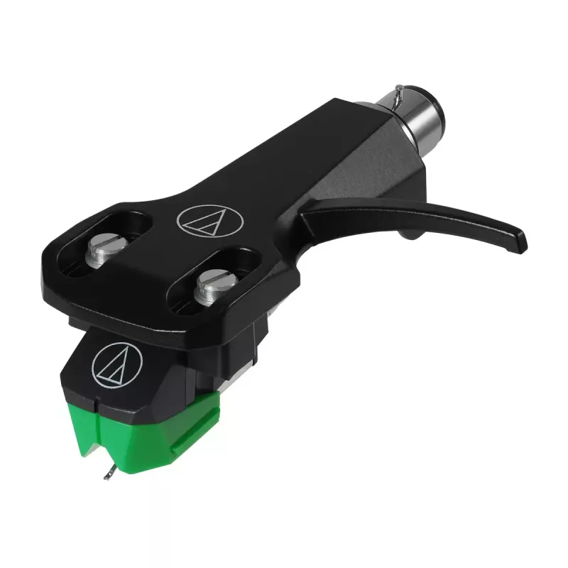 Cápsula Audio-Technica AT-VM95E/H com concha AT-HS6BK pré-montada (preto/verde)