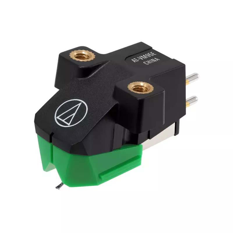 Cápsula Audio-Technica AT-VM95E/H com concha AT-HS6BK pré-montada (preto/verde)