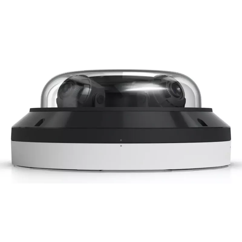 Câmara de vigilância dome IP UBIQUITI AI Multi Sensor 4 — 3840×2160, campo de visão 360°, zoom ótico 2,33×, montagem no teto, com fios (branco/preto)