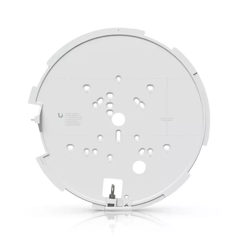 Câmara de vigilância dome IP UBIQUITI AI Multi Sensor 4 — 3840×2160, campo de visão 360°, zoom ótico 2,33×, montagem no teto, com fios (branco/preto)