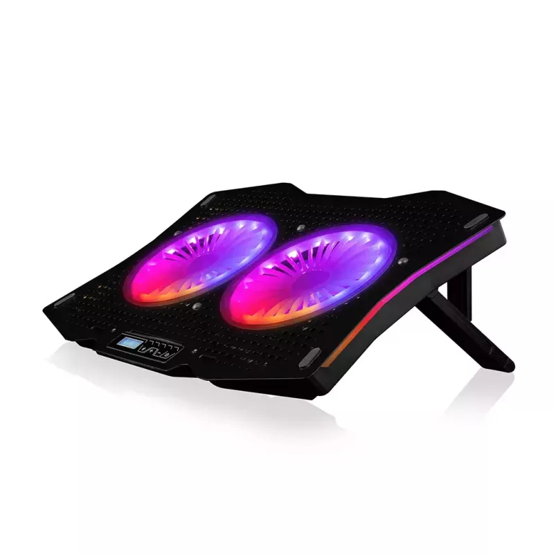 Base de arrefecimento Modecom MC-CF18 RGB 45,7 cm 2 ventoinhas preto