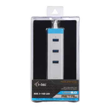 i-tec hub de carregamento em metal USB 3.0, 4 portas, com fonte de alimentação