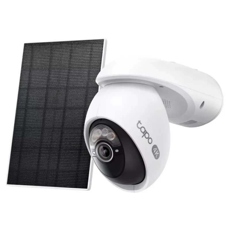 TP-Link Tapo kit de câmara de segurança rotativa/inclinável alimentada a energia solar