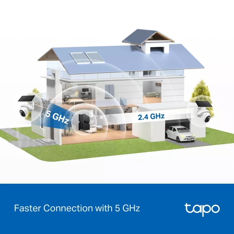 TP-Link Tapo kit de câmara de segurança rotativa/inclinável alimentada a energia solar