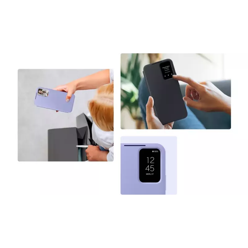 Capa com carteira Samsung EF-ZA546 para Galaxy A54, para ecrãs de 6,4 polegadas (16,3 cm), Blueberry