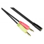 Adaptador de headset Good Connections, 2 fichas jack 3,5 mm para tomada jack 3,5 mm, OMTP, 0,2 m, preto (AD-HS04)