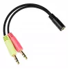 Adaptador de headset Good Connections, 2 fichas jack 3,5 mm para tomada jack 3,5 mm, OMTP, 0,2 m, preto (AD-HS04)