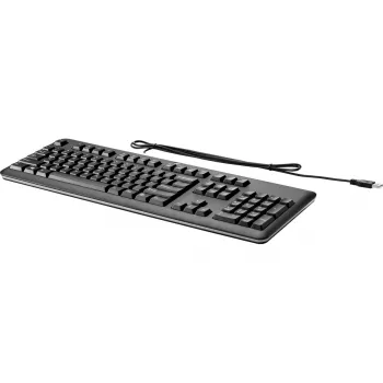 Teclado USB HP para PC tamanho completo com fio USB preto QY776AA#ABE