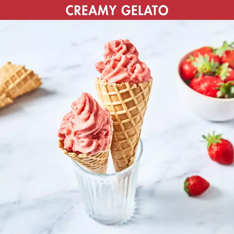 Máquina de gelados com compressor Magimix Gelato Expert, 2 L, 180 W, aço inoxidável