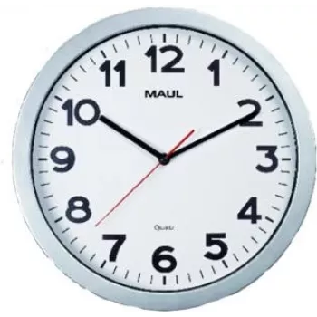 Relógio de parede Jakob Maul GmbH MAULstep O 35 cm prateado (9053695)