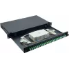 Helos 375555 caixa de emendas de fibra ótica de 19", 24x LC/APC Duplex OS2, pronta para emenda, preto