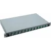 Helos 375552 caixa de emendas de fibra ótica de 19", 12x LC/APC Duplex OS2, pronta para emenda, cinzento