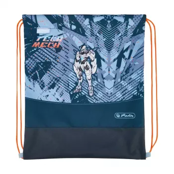 Conjunto de mochila escolar HERLITZ Loop Plus TechMech para rapaz — poliéster, composto por mochila escolar, saco de desporto, estojo, estojo de lápis