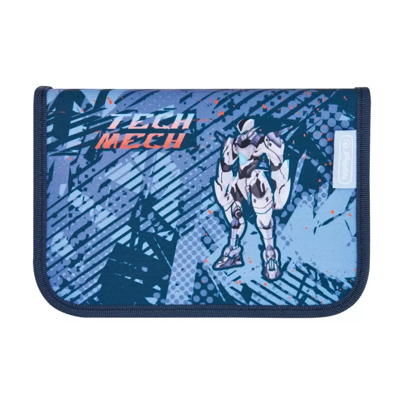 Conjunto de mochila escolar HERLITZ Loop Plus TechMech para rapaz — poliéster, composto por mochila escolar, saco de desporto, estojo, estojo de lápis