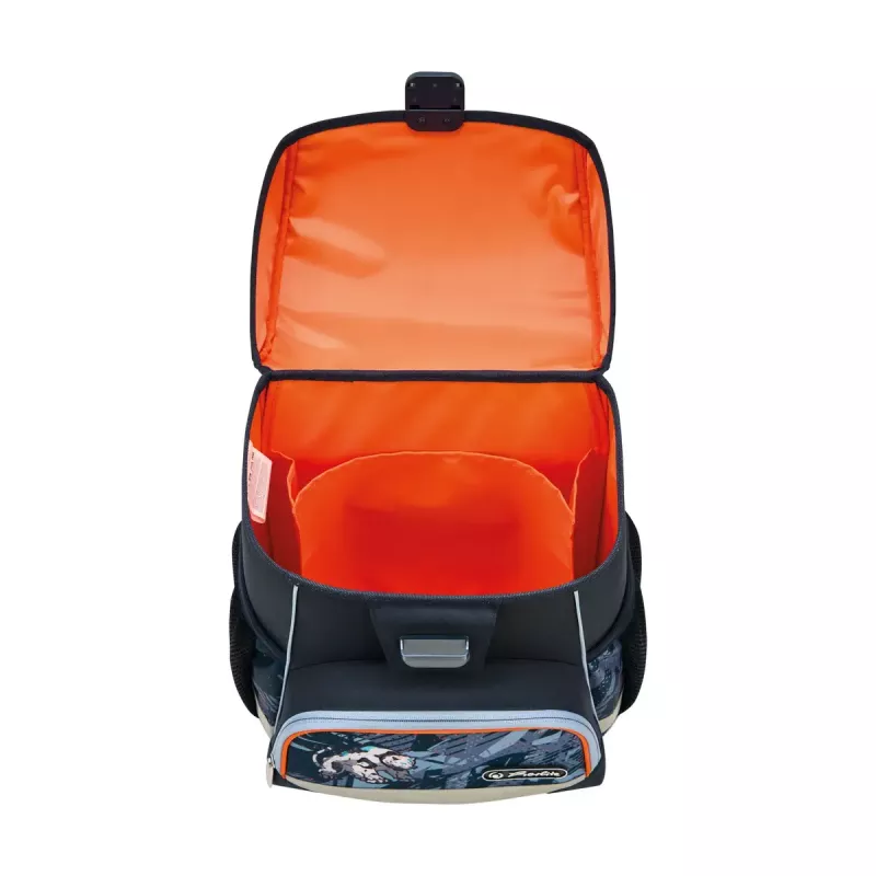 Conjunto de mochila escolar HERLITZ Loop Plus TechMech para rapaz — poliéster, composto por mochila escolar, saco de desporto, estojo, estojo de lápis