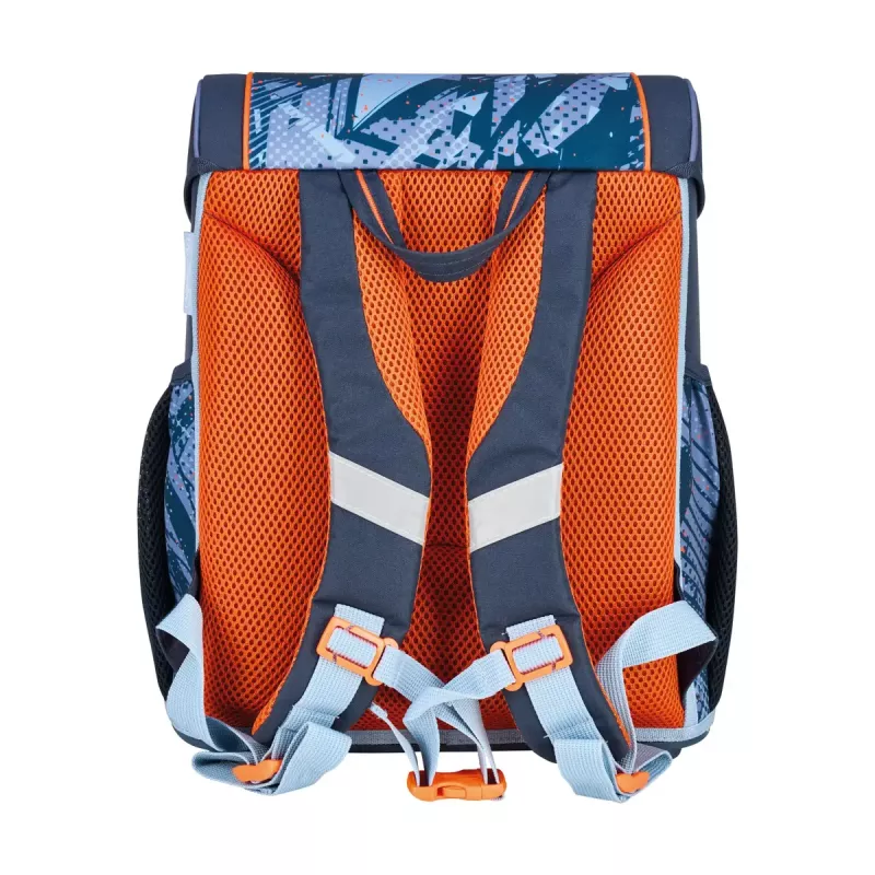 Conjunto de mochila escolar HERLITZ Loop Plus TechMech para rapaz — poliéster, composto por mochila escolar, saco de desporto, estojo, estojo de lápis