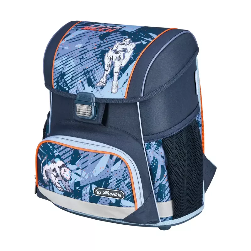 Conjunto de mochila escolar HERLITZ Loop Plus TechMech para rapaz — poliéster, composto por mochila escolar, saco de desporto, estojo, estojo de lápis