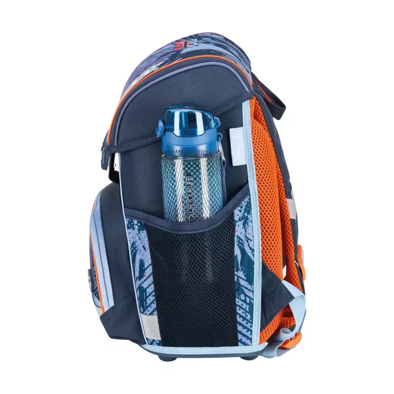 Conjunto de mochila escolar HERLITZ Loop Plus TechMech para rapaz — poliéster, composto por mochila escolar, saco de desporto, estojo, estojo de lápis