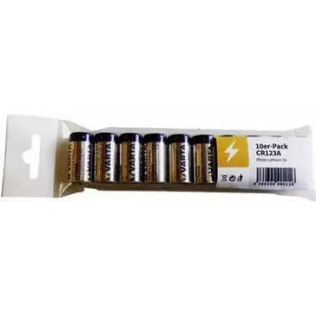 Pilha Varta CR123A lítio 3V, altura 34,5 mm, diâmetro 17 mm, 16 g (blister)