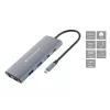 CONCEPTRONIC dock 10-1 USB-C->HDMI/2xUSB-C/3xUSB-A/+ 20cm gr