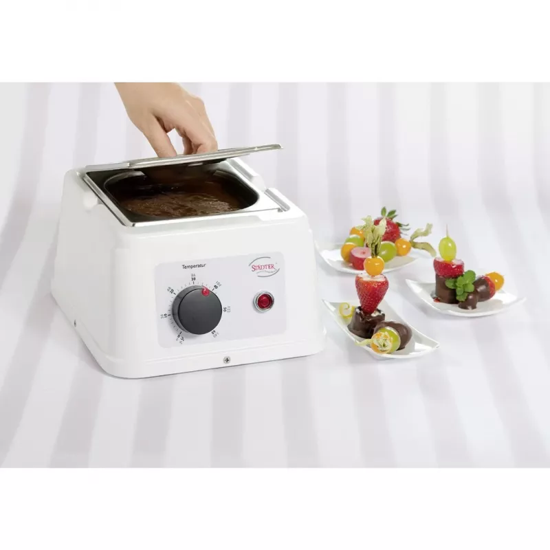 Derretedor de chocolate Städter, 1,5 L, prateado/branco