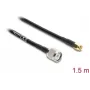 Cabo de antena coaxial DELOCK ficha TNC macho para ficha SMA macho RG-58 C/U 1,5 m